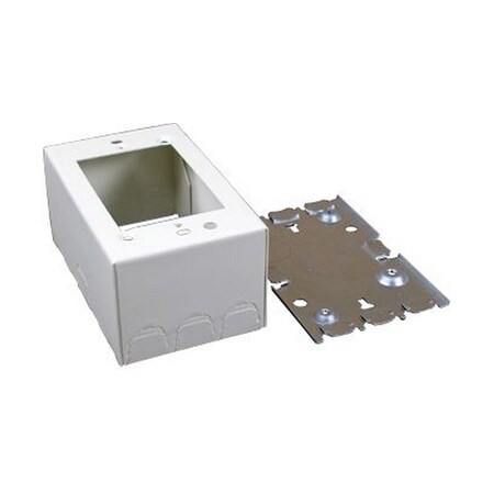 Wiremold RACEWAY METALLIC V500/V700, SINGLE GANG RECEPTACLE BOX, SHALLOW 1-3/8"D V5747